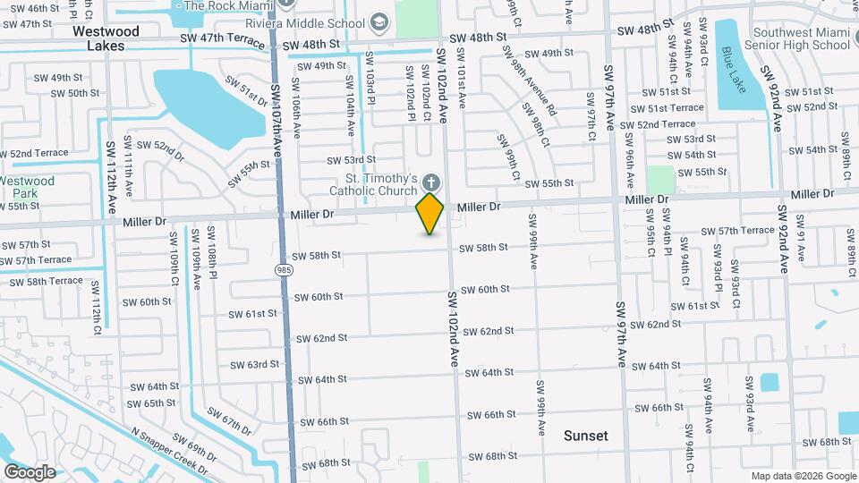 10261 SW 58th St Map and Location Details