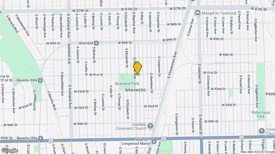 9105 S Racine Ave Map and Location Details