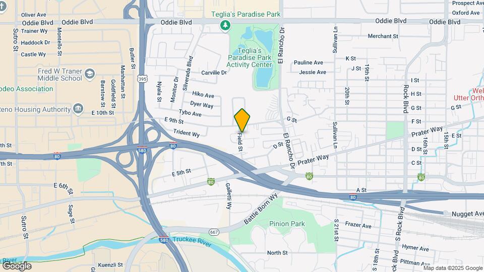 2580 E St Mapa y Detalles de la Ubicación