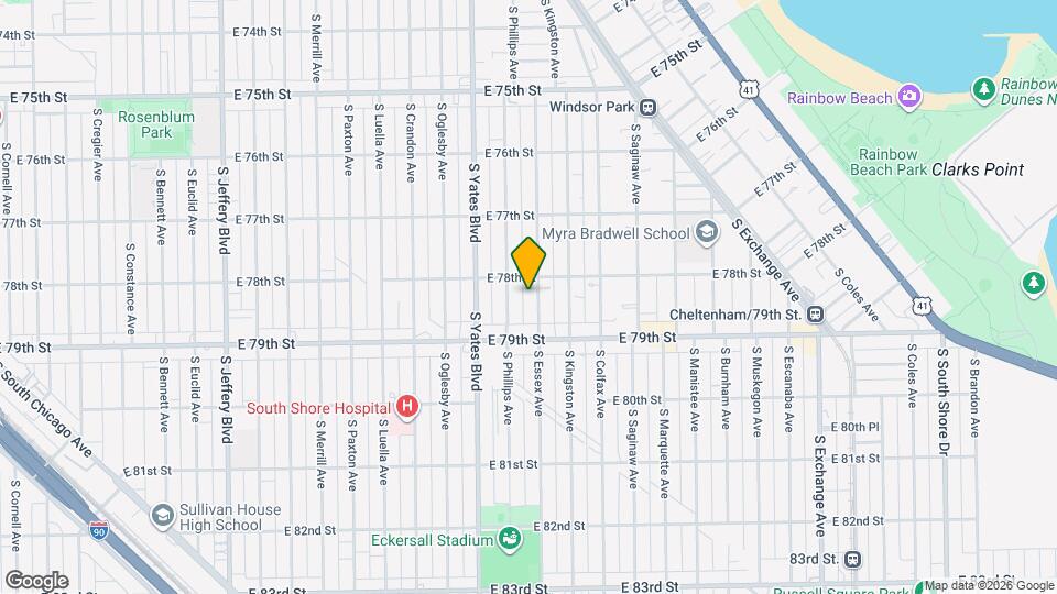 7814 S Essex Ave, Unit 1st floor Mapa y Detalles de la Ubicación