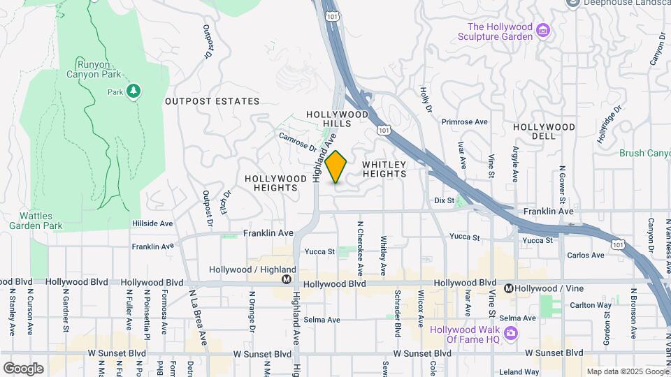 1924 N Las Palmas Ave Map and Location Details