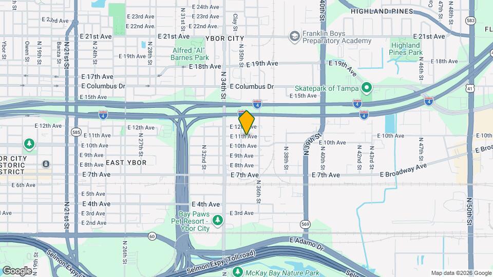 3505 E 11th Ave Map and Location Details