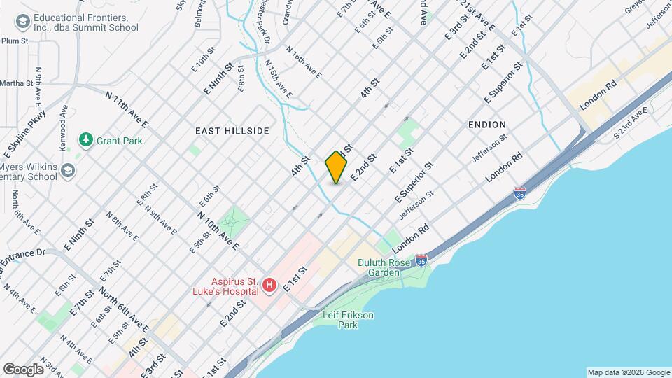 1317 E 2nd St Map and Location Details