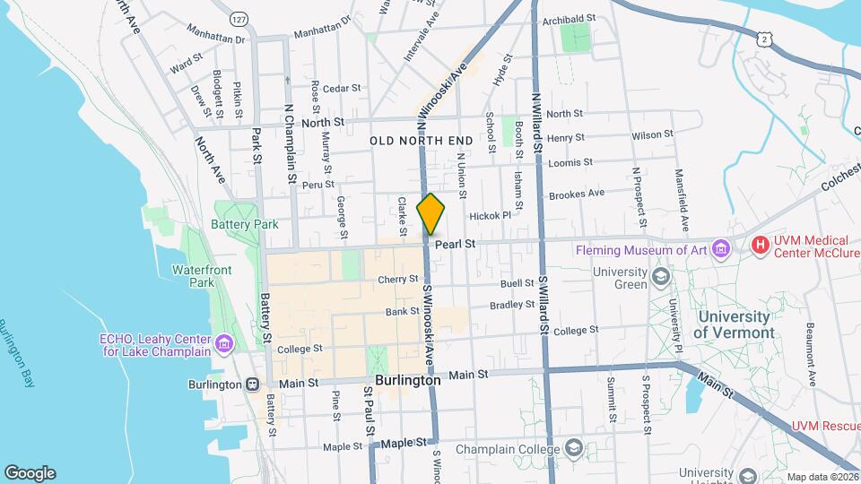 2 N Winooski Ave, Unit 3FS Mapa y Detalles de la Ubicación