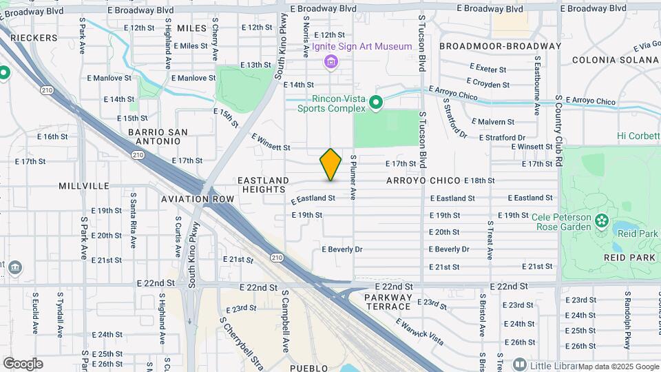 2100-2108 E 18th St Map and Location Details