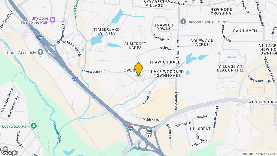 3409-3415 Lake Woodard Dr Map and Location Details