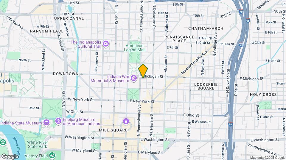 421 N Pennsylvania St Map and Location Details