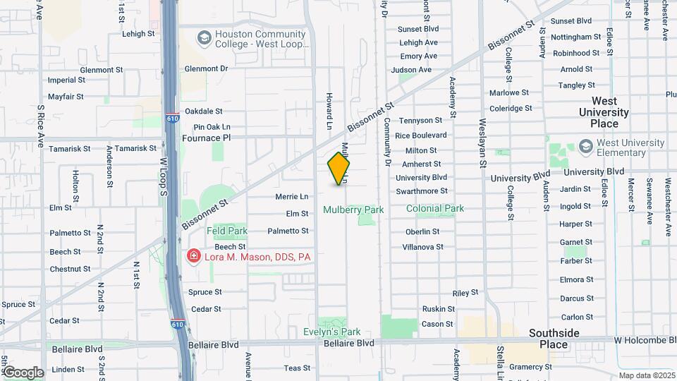 855 Mulberry Ln Mapa y Detalles de la Ubicación