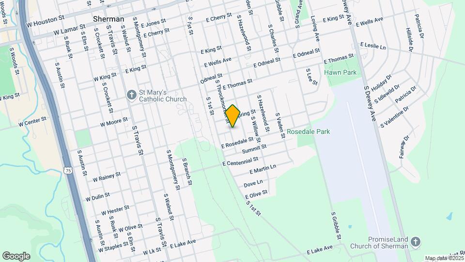 1201 S Throckmorton St Map and Location Details