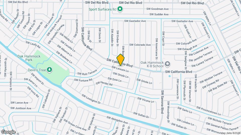 1469 SW Leisure Ln Mapa y Detalles de la Ubicación