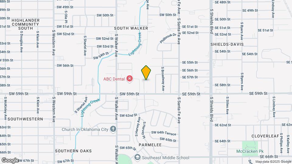 5804 S Harvey Ave Map and Location Details