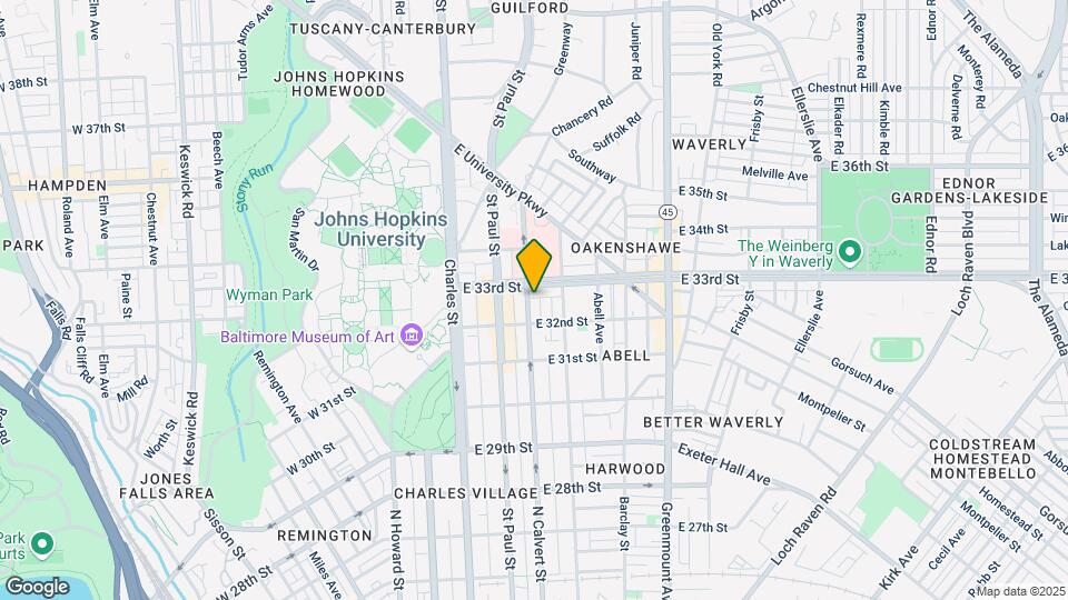 3219 N Calvert St Map and Location Details
