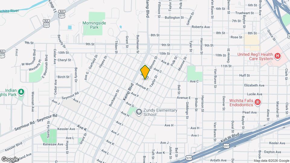 1407 1/2 Fillmore St Map and Location Details