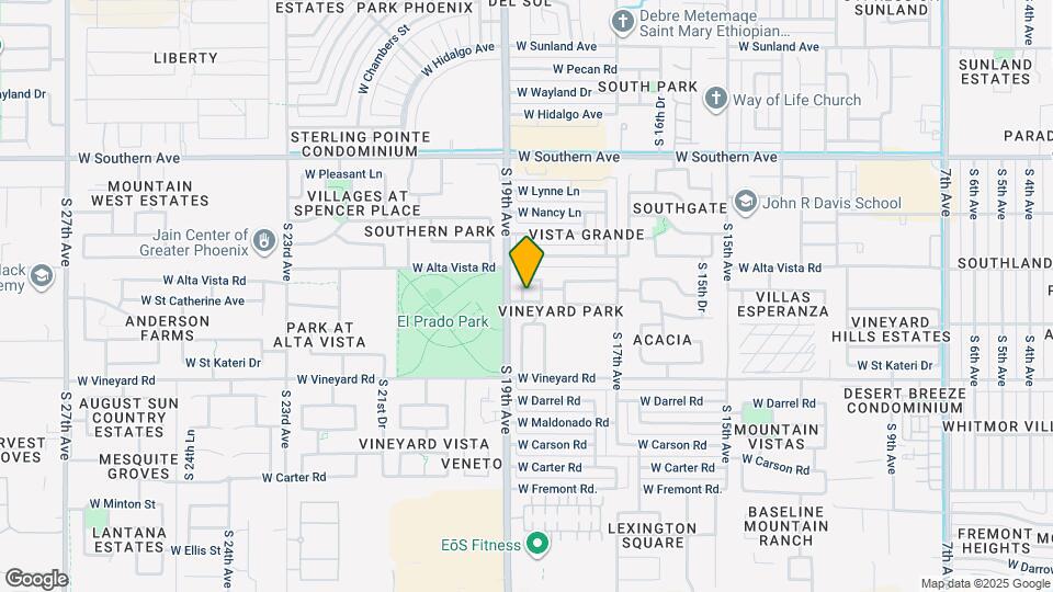 1832 W Lydia Ln Mapa y Detalles de la Ubicación