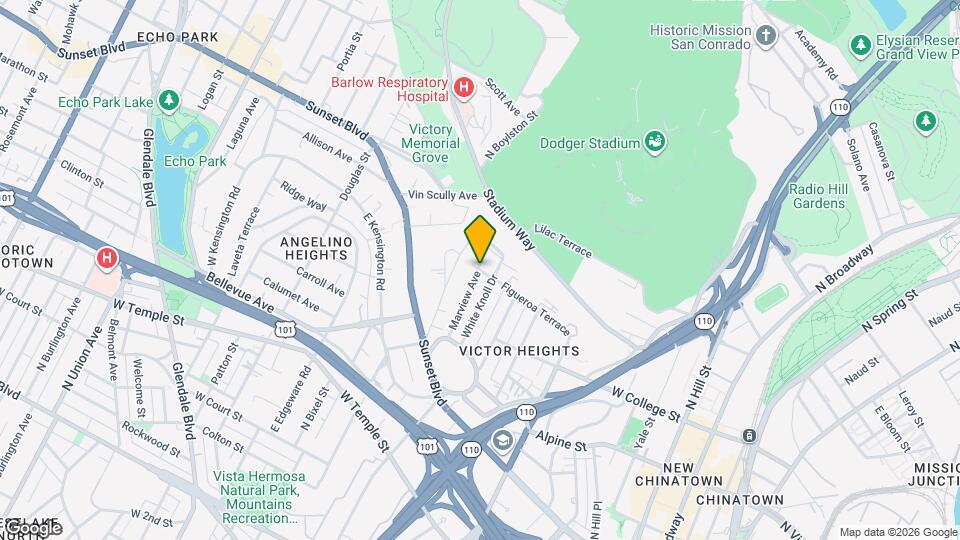 1114 Figueroa Terrace Map and Location Details