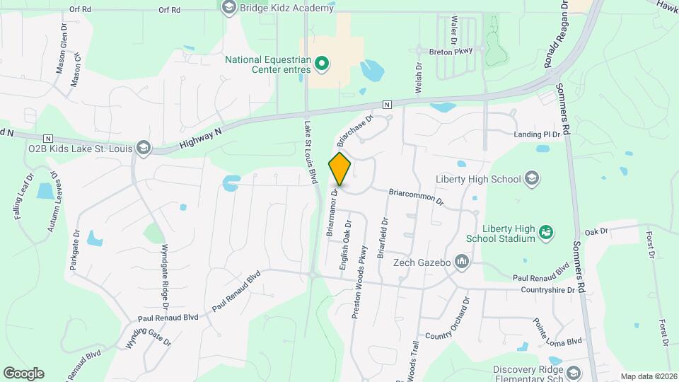 1702 Briarmanor Dr Map and Location Details