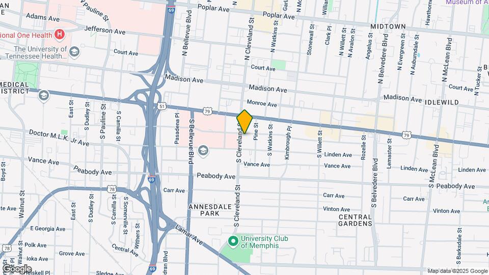 244 S Cleveland St Map and Location Details