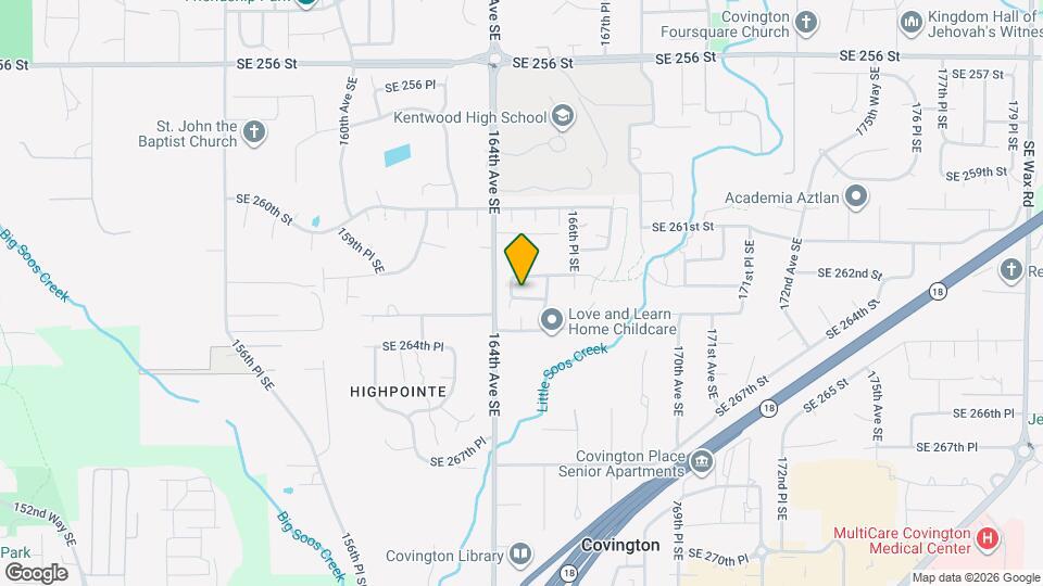 16426 SE 263rd St Map and Location Details