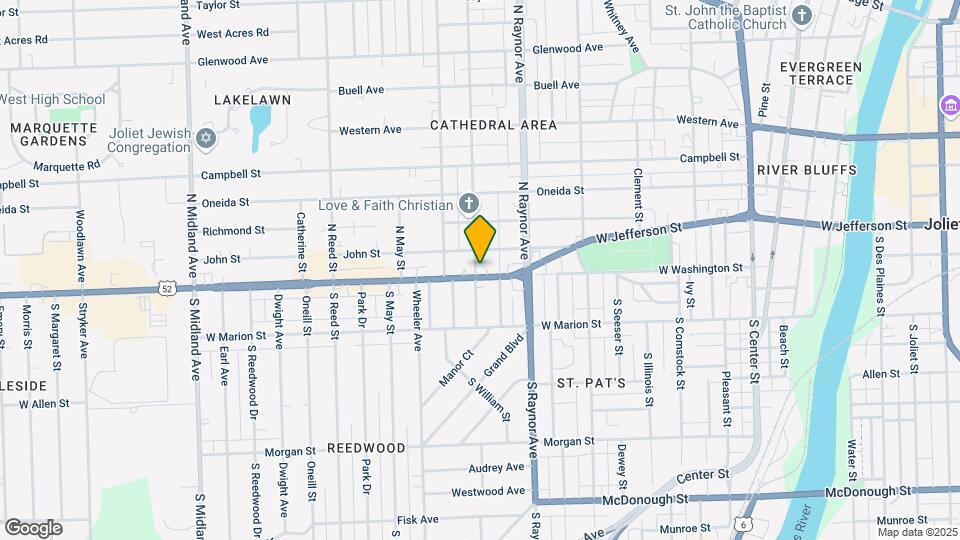 825 W Jefferson St Map and Location Details