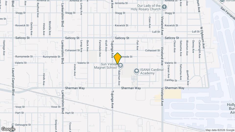 7347 Bakman Ave, Unit 1 Map and Location Details