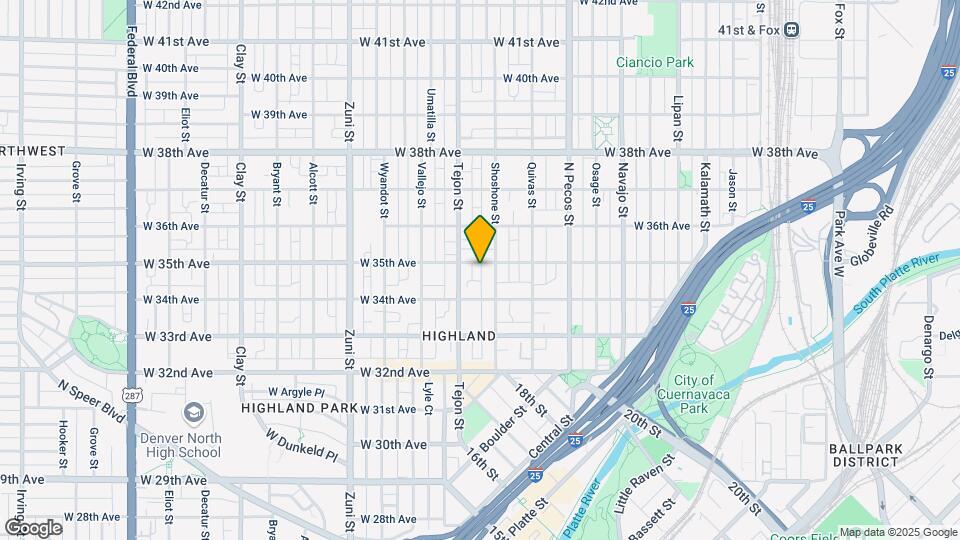 1924-1932 W 35th Ave Mapa y Detalles de la Ubicación