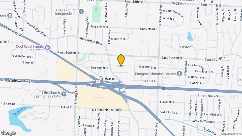 11519 East 40th St S Map and Location Details