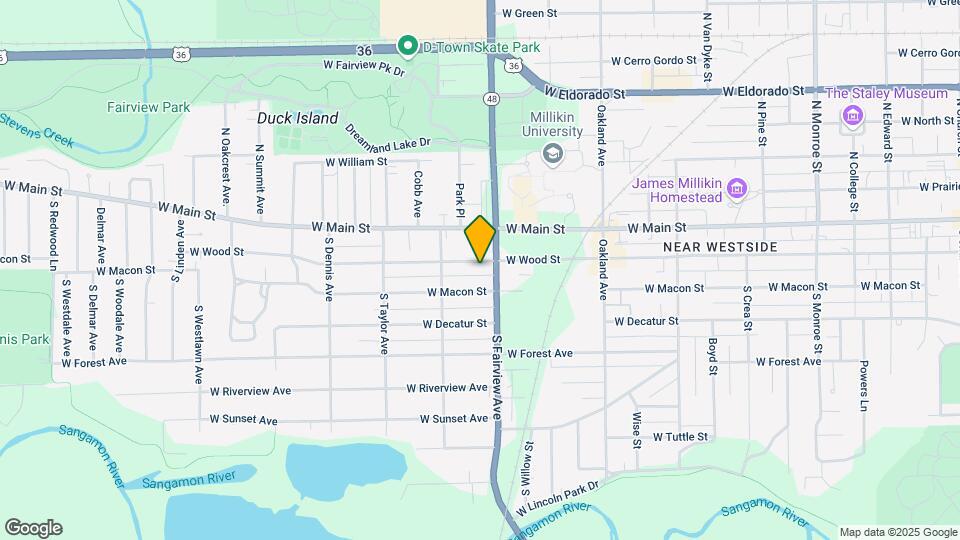 1335 W Wood St Map and Location Details
