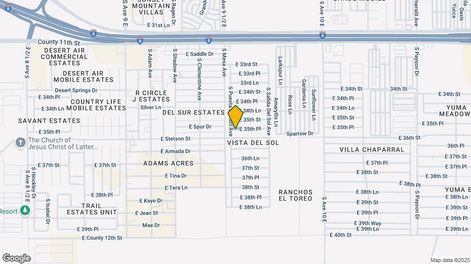 9557 E 35th Pl Mapa y Detalles de la Ubicación