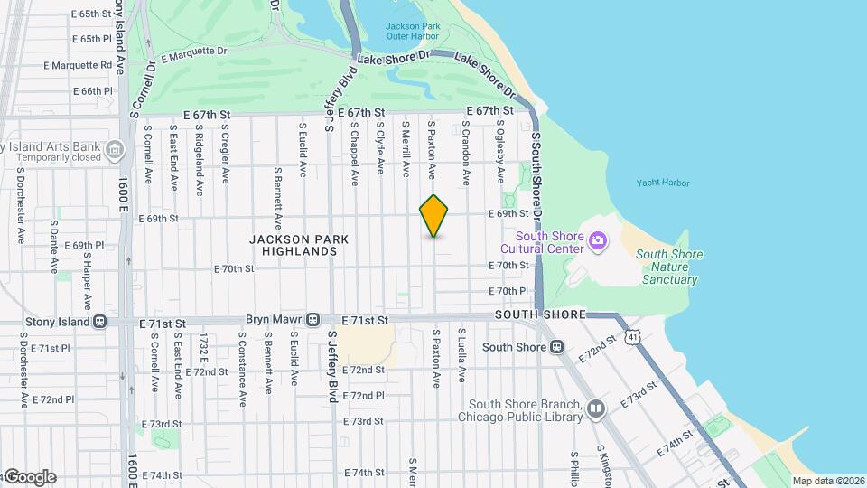 6926 S Paxton Ave Map and Location Details