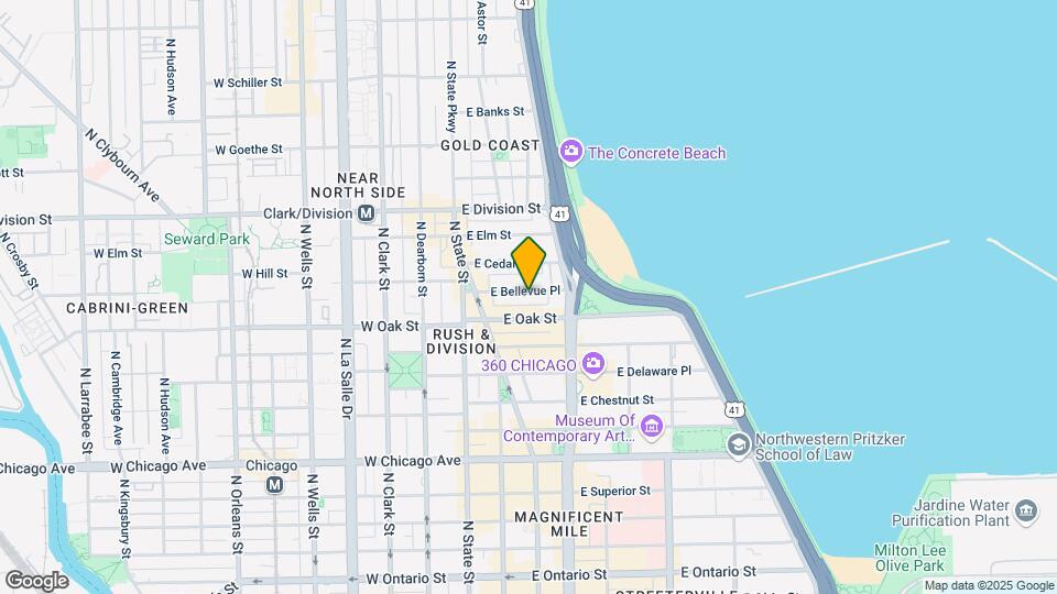 117 E Bellevue Pl Map and Location Details
