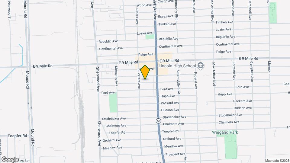 7543 Cadillac Ave Map and Location Details