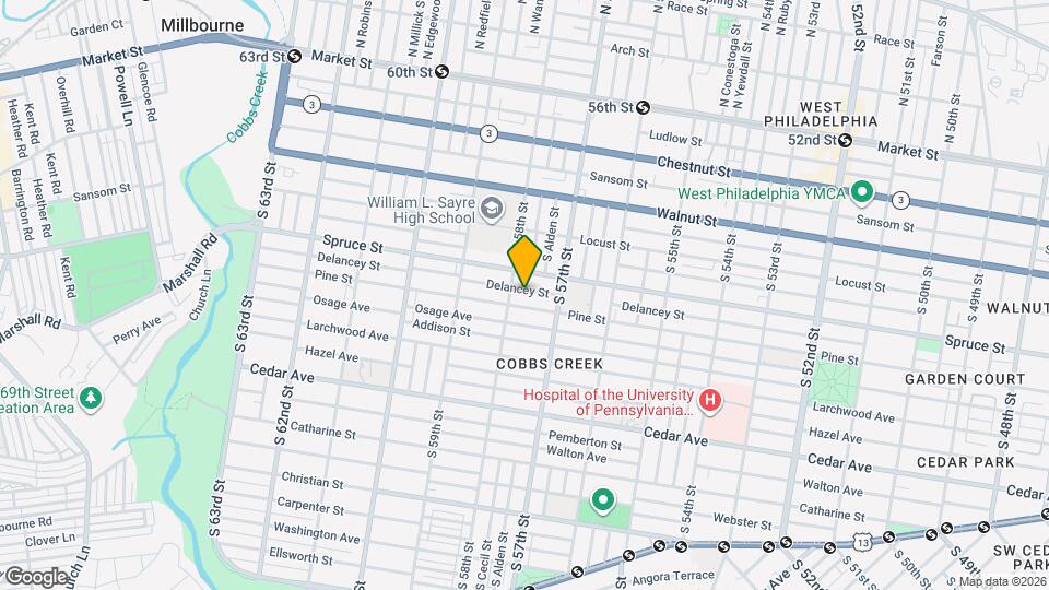 5744 Delancey St Map and Location Details