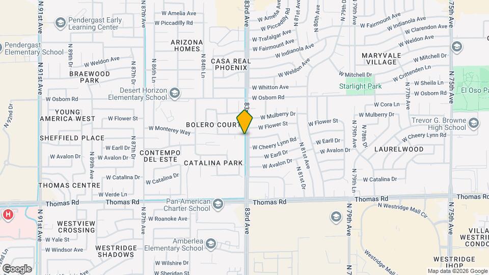 8303 W Monterey Way Map and Location Details
