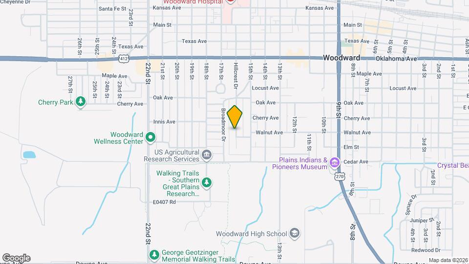 1663 Hillcrest Dr Map and Location Details