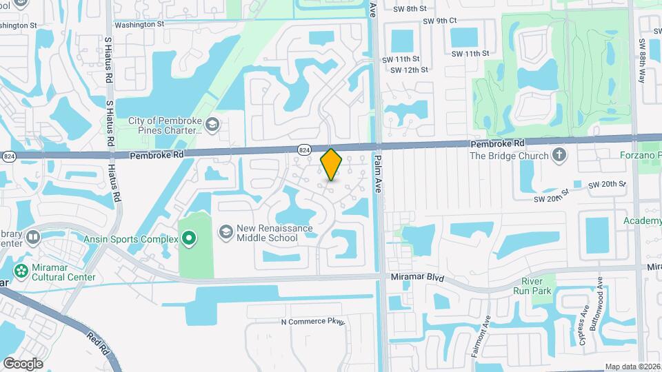 10225 SW 20th St Map and Location Details