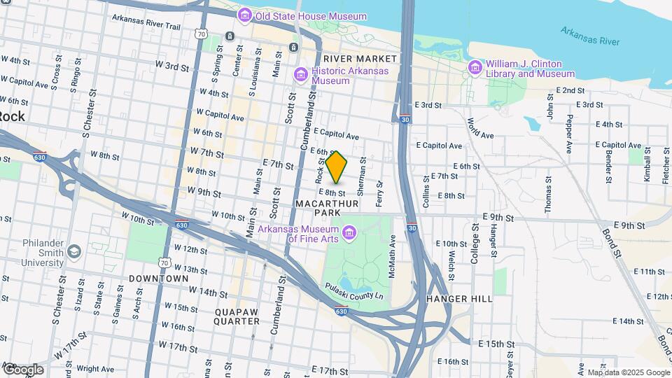 500 E 8th St Mapa y Detalles de la Ubicación