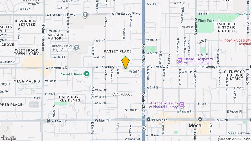 524 W 3rd Pl Map and Location Details