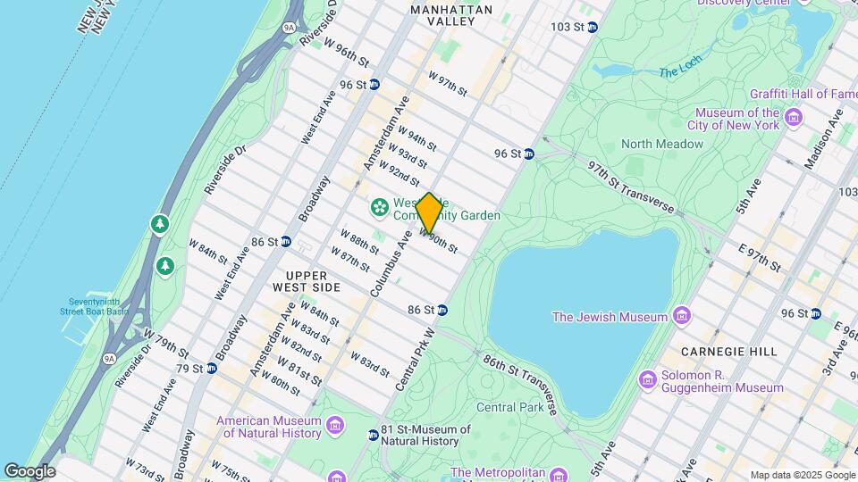 46 W 90th St Map and Location Details