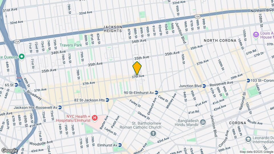 87-10 37th Ave Mapa y Detalles de la Ubicación