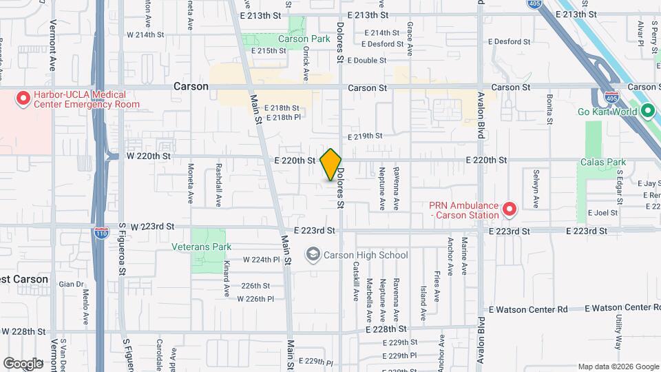 22105 1/2 Dolores St Mapa y Detalles de la Ubicación