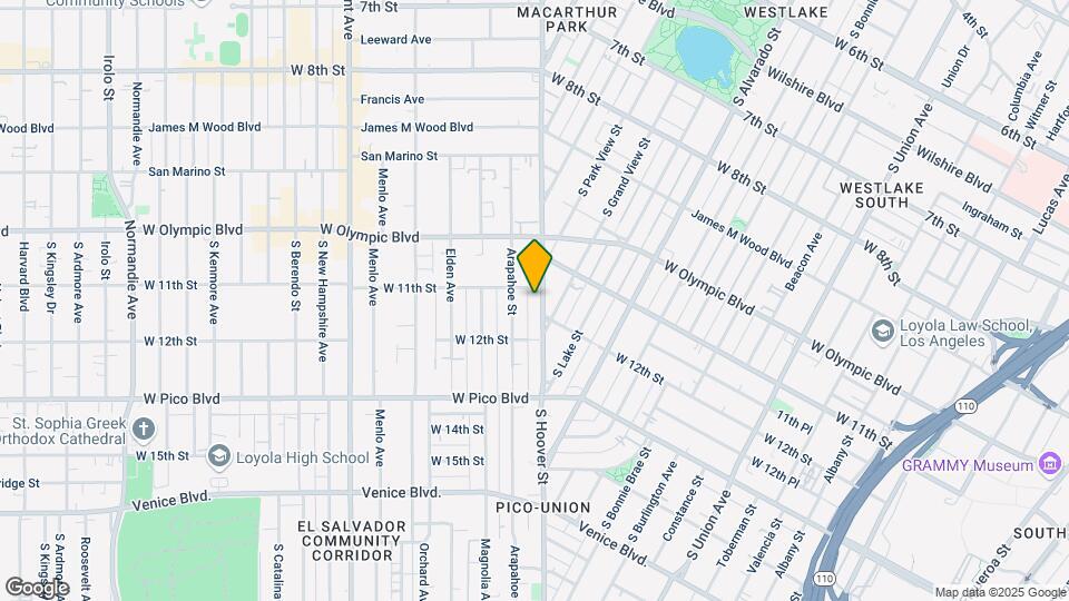 1133 S Hoover St Map and Location Details