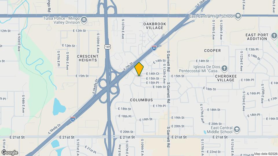 1448 S 108th E Pl Map and Location Details