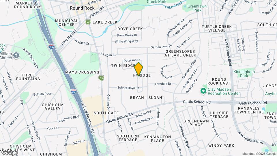 1109 Hyridge St Map and Location Details