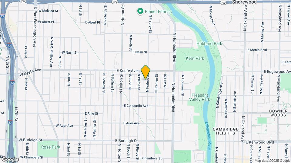 3455 N Fratney St Map and Location Details