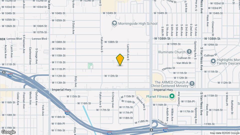 3337 W 111th Pl Map and Location Details