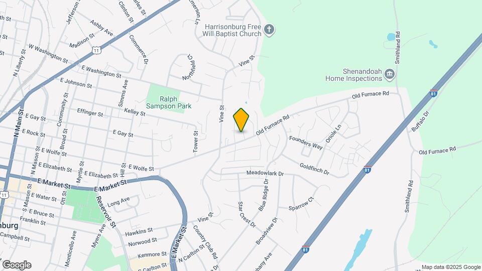 1112 Old Furnace Rd Map and Location Details