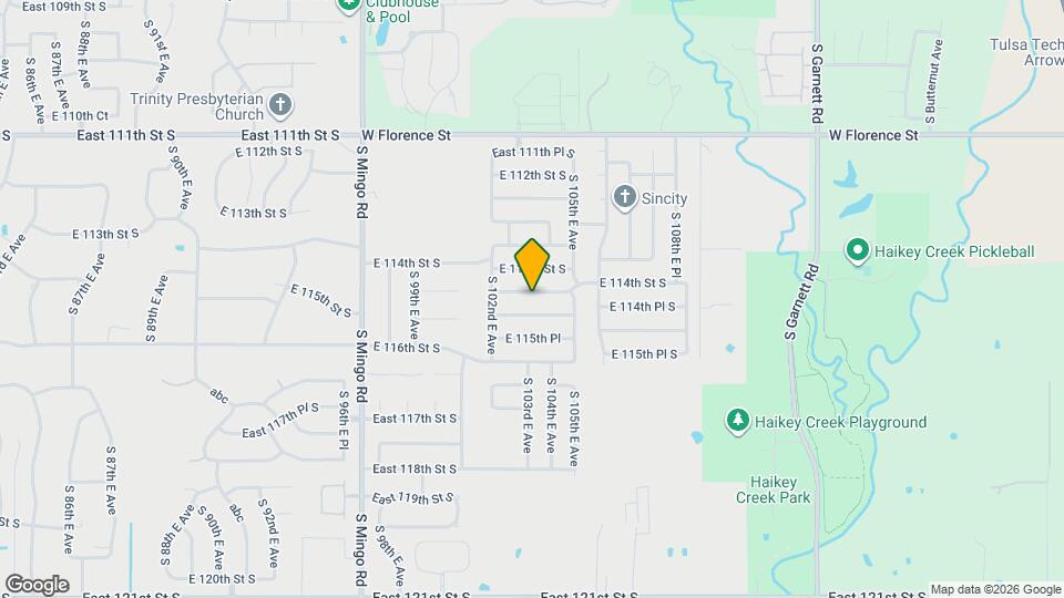 10302 E 114th St S Mapa y Detalles de la Ubicación