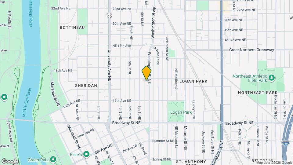 1426 Washington St NE Map and Location Details