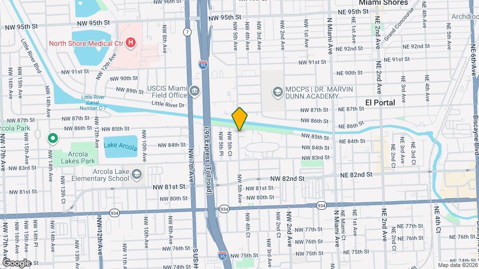 8453 NW 5th Ave Map and Location Details