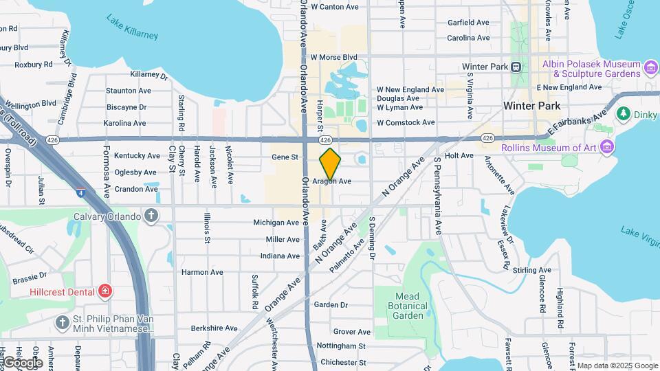1100 Aragon Ave Map and Location Details